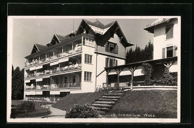 Cartoline postali: AK Wald, Sanatorium Wald, Gartenansicht – Usato da Berlin venduto da bartko-reher