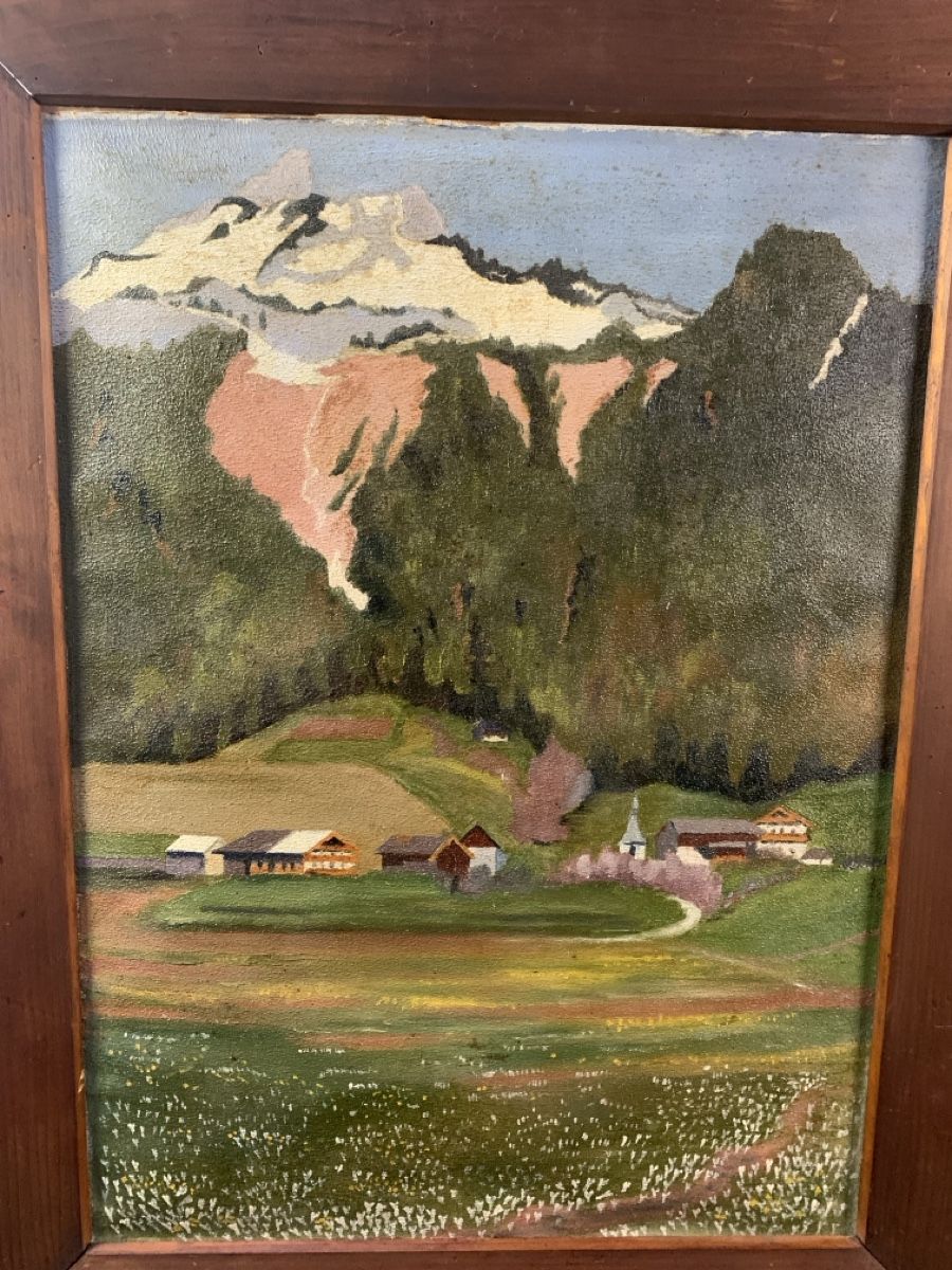 Dipinti: Alb. Siegenthaler? Gemälde ca 1875 – Usato da Wolfhalden venduto da SecondAntique 1