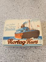 Blechdose Nortag Kurs Tabakdose historisch gebraucht Flagge!
