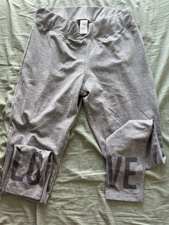 Graue Damen Sport Leggings, Grösse M