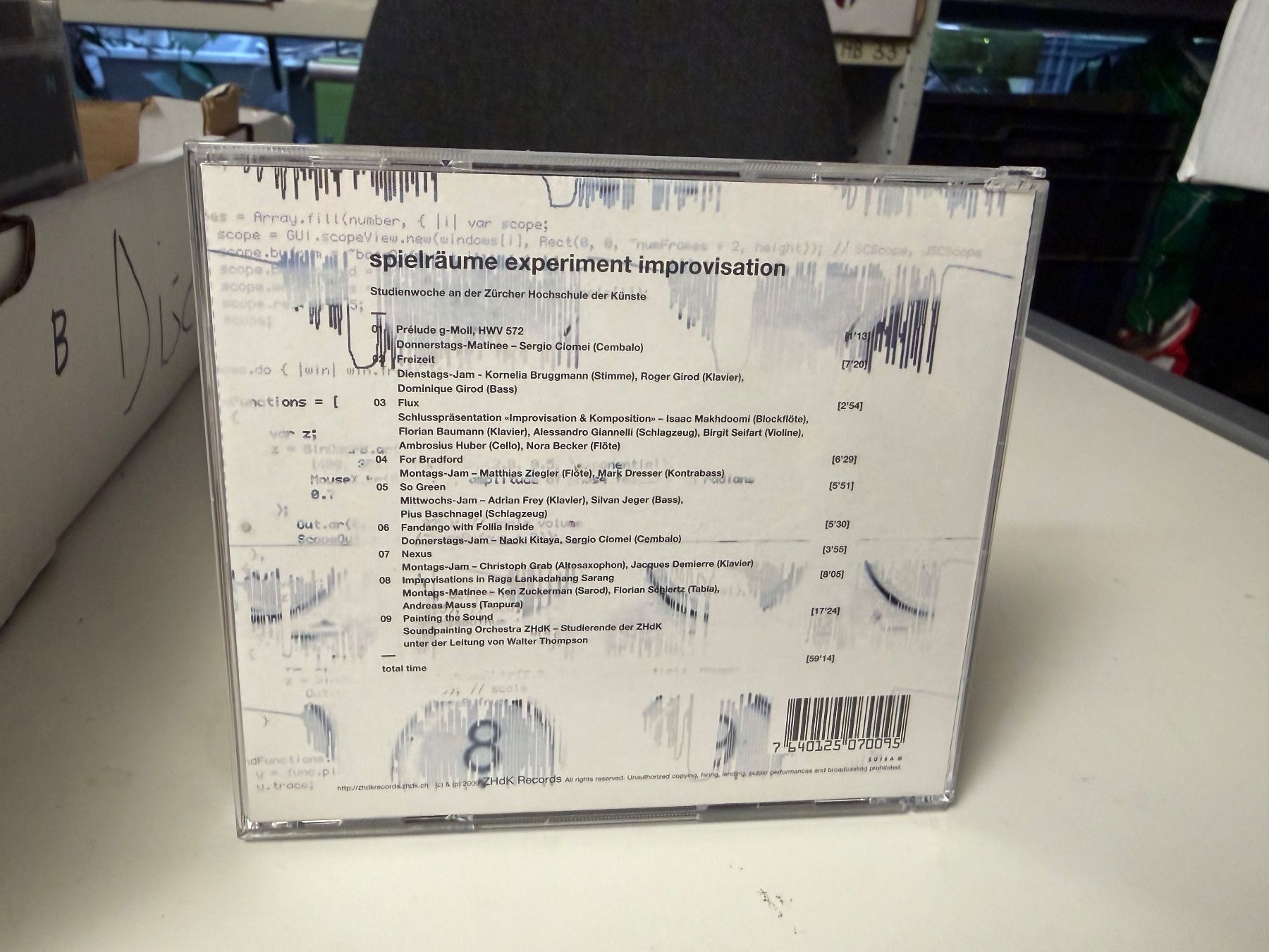 CD: ZHdK - Spielräume - Experiment Improvisation - HG41C – Nuovo (secondo la descrizione) da Küsnacht ZH venduto da JazzRecords 1