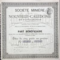 Société Minière de la Nouvelle-Calédonie SA, Paris - 1893