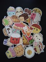 Lot d'autocollants style kawaii nourriture neuf