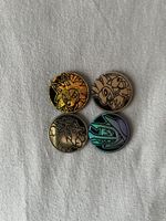 Pokemon Sammelmünzen Set, 4 Stück, neuwertig & komplett
