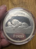 Schweizer Freiheitstaler 1988 Luzern – 5 Unzen Feinsilber 99
