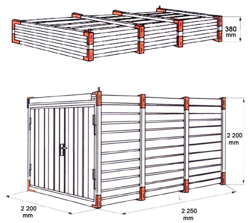 Contenitori edile: ✅ 2,2m Lagercontainer / Materialcontainer / Baucontainer – Nuovo e nell'imballaggio originale da Zürich venduto da max_82mz 3