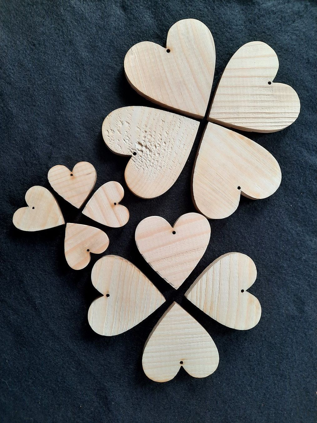 Holzartikel: Deko Holz Herz Set 12 Teilig – Neu (gemäss Beschreibung) aus Widnau von Crewo 1