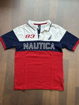 Nautica Poloshirt Gr. L, selten, Top Zustand, Rot/Weiss!