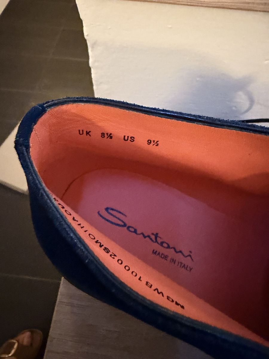 Santoni Herrenschuhe: Santoni Ankle Boots Dunkelblau Wildleder  – Neu und originalverpackt aus Oberwil b. Zug von eli_q5dp 5
