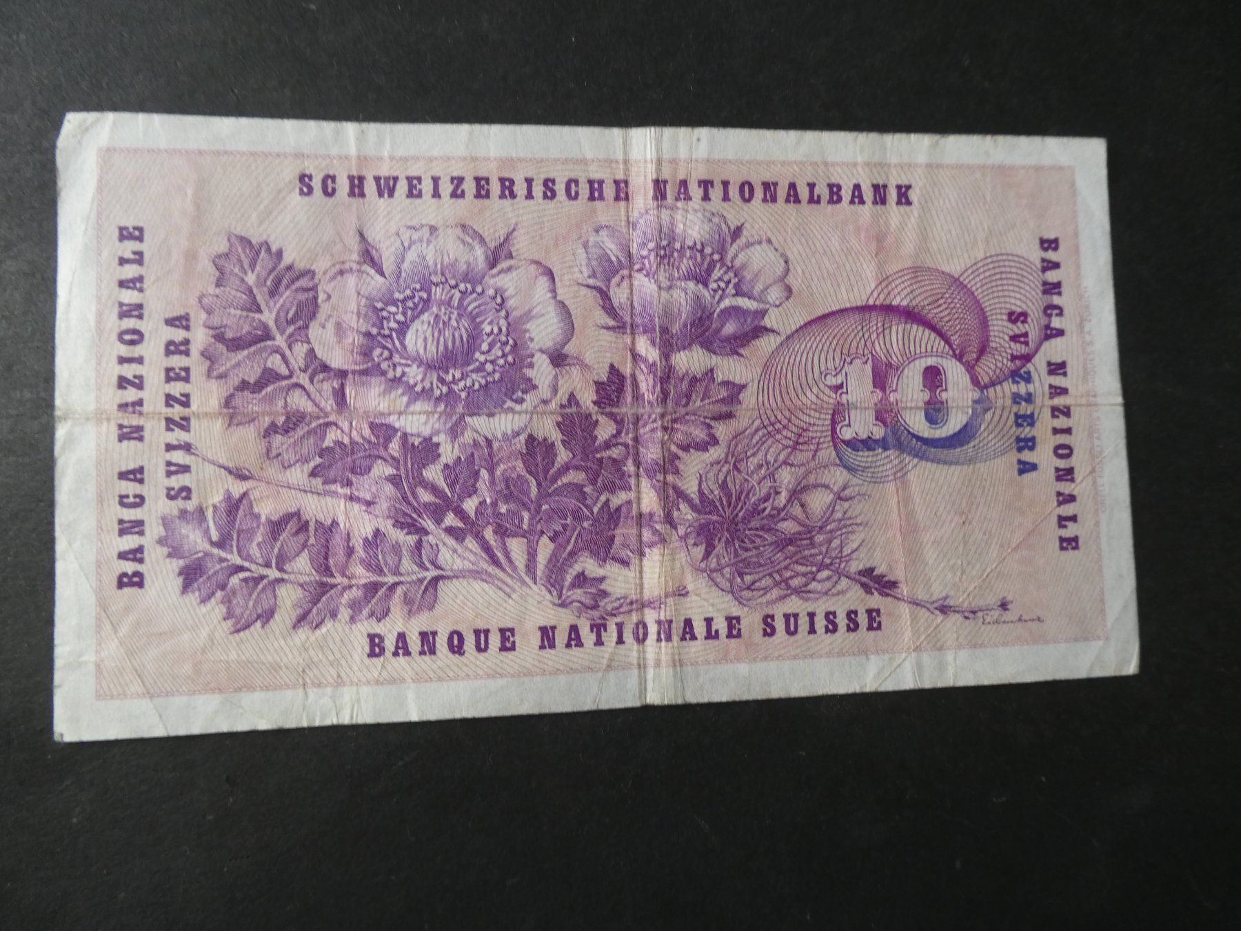Banconote: Schweiz 1970, 10 Franken – Usato da Hinterforst venduto da Rohusri 1