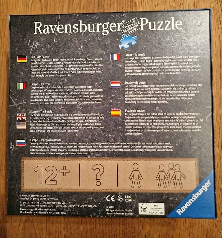 Ravensburger Puzzle: Ravensburger Escape Puzzle – Nuovo (secondo la descrizione) da Dietwil venduto da Kuuki 1