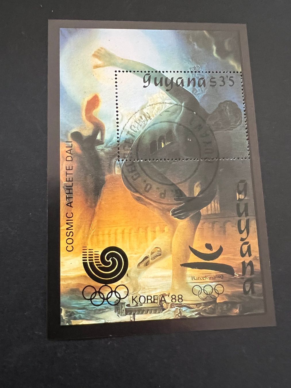 Tutti i francobolli: Guyana 1988 Olympia  Dali gest. (D142) – Usato da Hinwil venduto da Sidi4