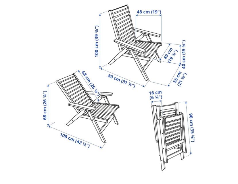 Ikea Stühle: (2) IKEA Applarö Klappstühle  – Gebraucht aus Obfelden von montes50 4