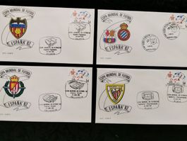 4 enveloppes philatéliques Coupe du monde Espagne 1982