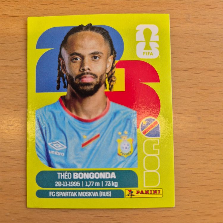 THEO BONGONDA (COD 14) Panini FIFA World Cup 2026 (Neu (gemäss ...