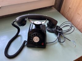 Vintage Schwarz Telefon Apparat - PTT Standard Modell!