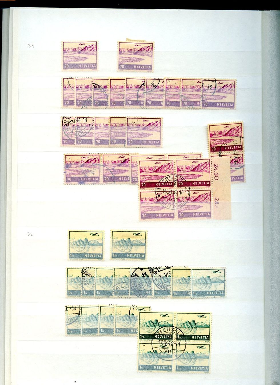 Alle Briefmarken: 1 grosse Sammlung Flugpost / postfrisch/Falz/gestempelt – Gebraucht aus Steffisburg von Charlamov 9