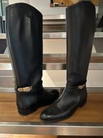 Gucci Stiefel Leder schwarz Grösse 37 mit Schnalle neuwertig