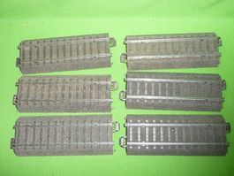8 Stück C-Gleis 24094 Halbe Gerade gebraucht -1Führ. SCHMUTZ