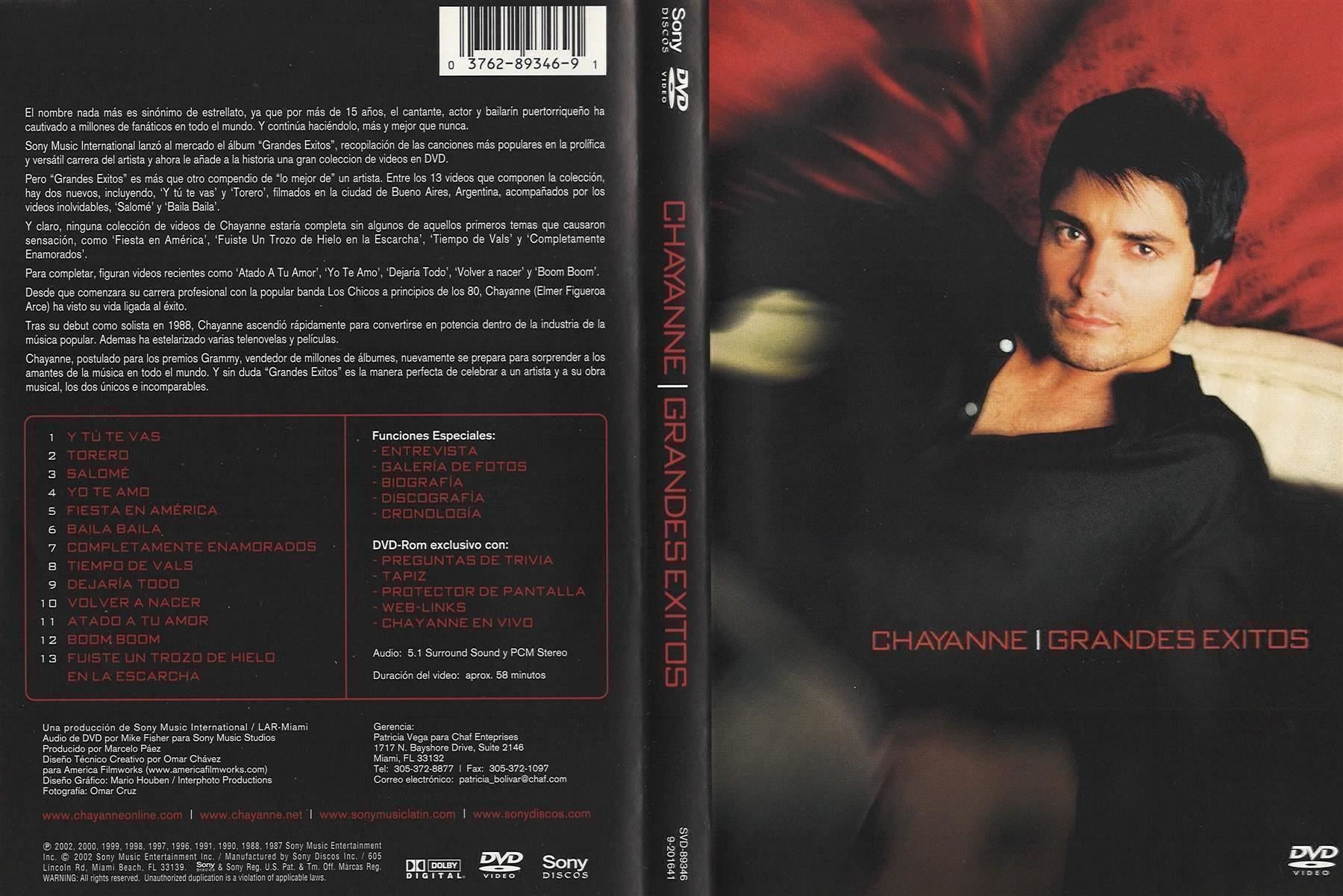 Tutti i DVDs: CHAYANNE - GRANDES EXITOS - DVD – Usato da Basel venduto da verano1000