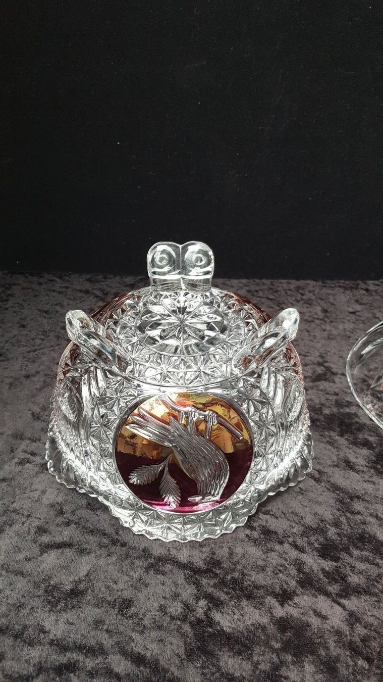 Gläser: grosse Kristallglas Bonbonniere – Gebraucht aus Reinach von 3Guggerli 3