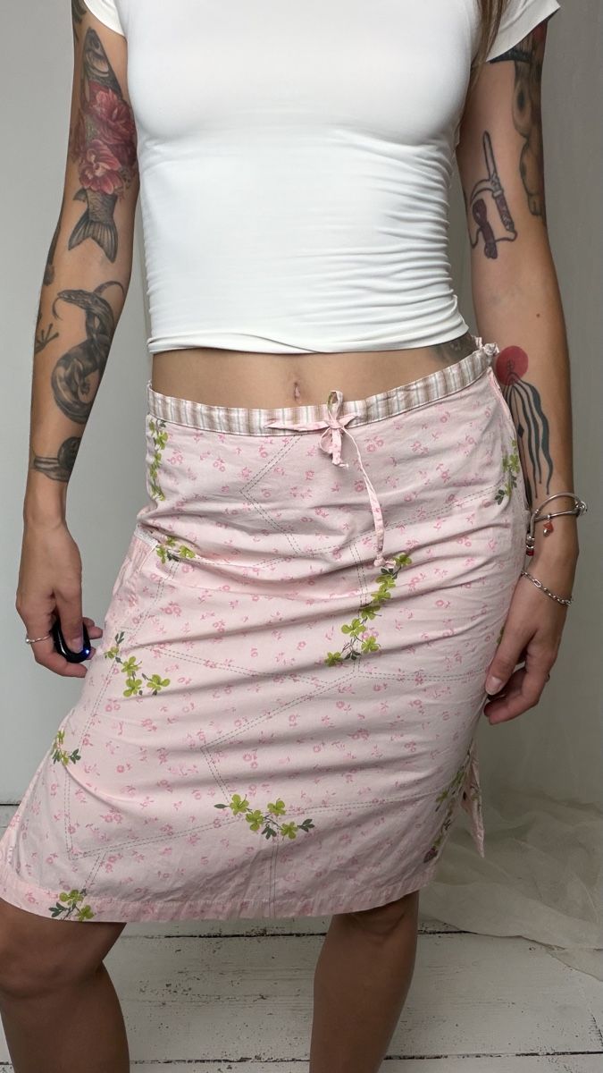 Gonne: Pink cotton midi skirt  – Usato da Knonau venduto da Grapesvintage 2