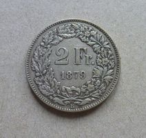 Schweiz ++ 2.- Franken 1879, gute Erhaltung