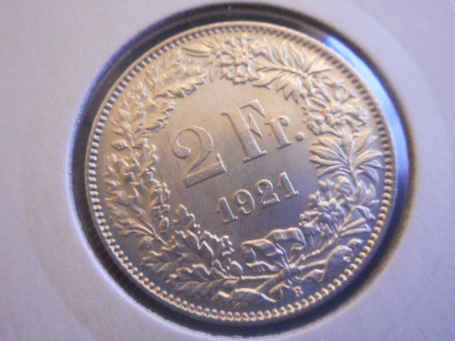 Tutti le monete: 2 Fr.  1921 unz – Nuovo (secondo la descrizione) da Kriegstetten venduto da pizlad2010 6