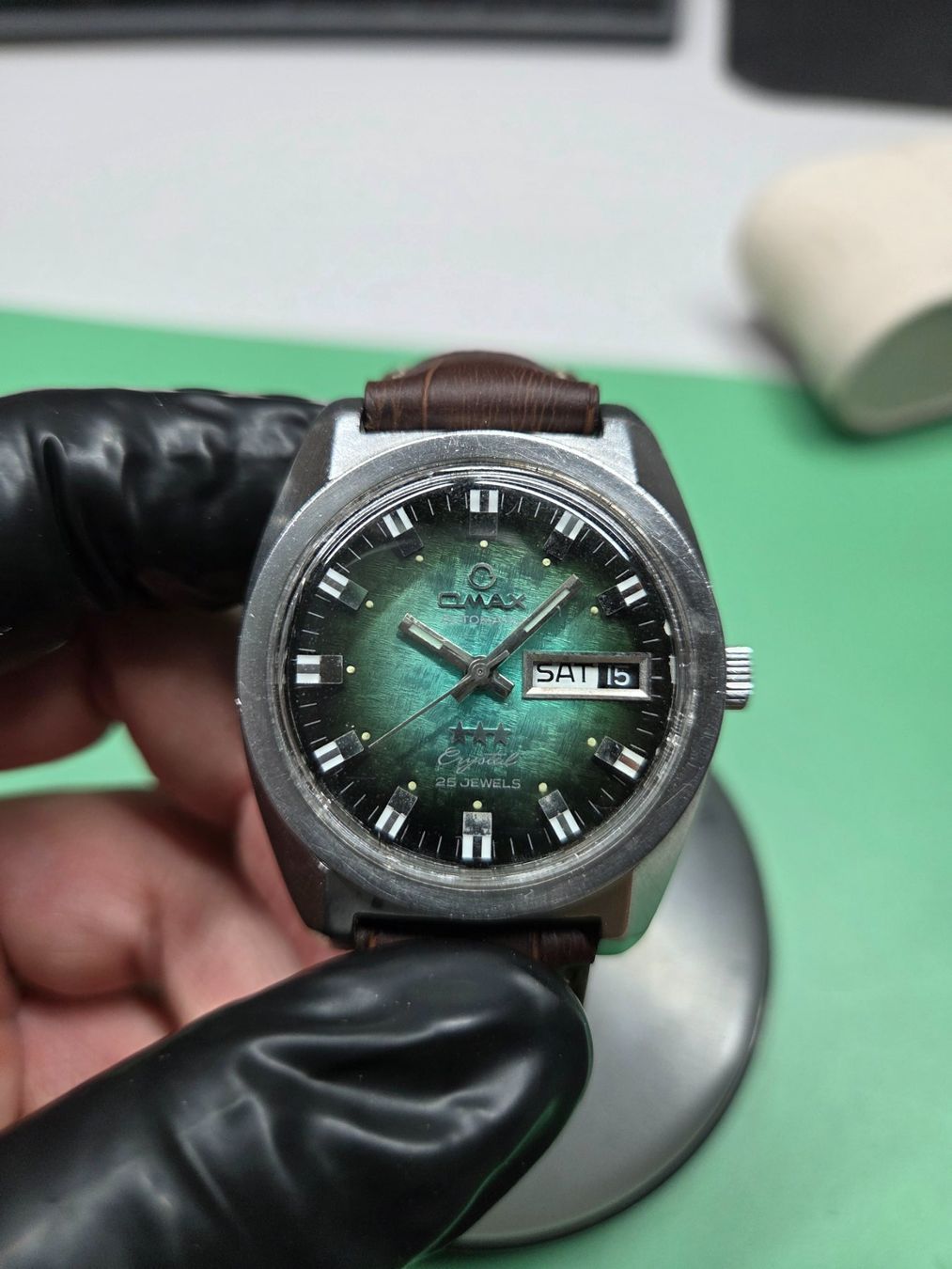 Orologi: Vintage Herrenuhr OMAX Automatic Crystal – Usato da Steinach venduto da and_ww8d