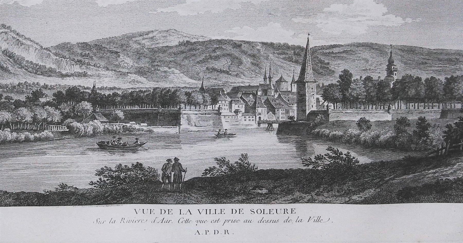 Incisioni: Solothurn Originalkupferstich 1780 – Usato da Rafz venduto da Helvet32 1