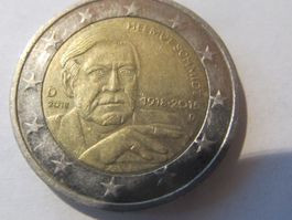 2 €uro Gedenkmünze Deutschland 100 Jahre Helmut Schmidt