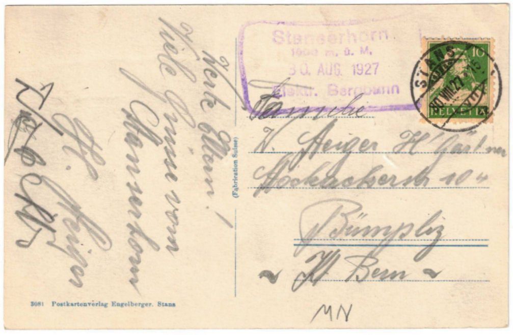 Cartoline postali: Stanserhorn - Standseilbahn – Usato da Binningen venduto da Mountainrider 1