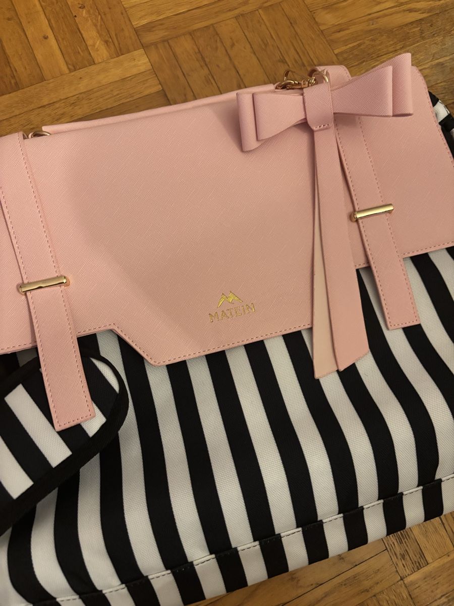 Borse da donna: Laptop Tasche rosa/weiss/schwarz – Nuovo (secondo la descrizione) da Wettingen venduto da Hasta80 1