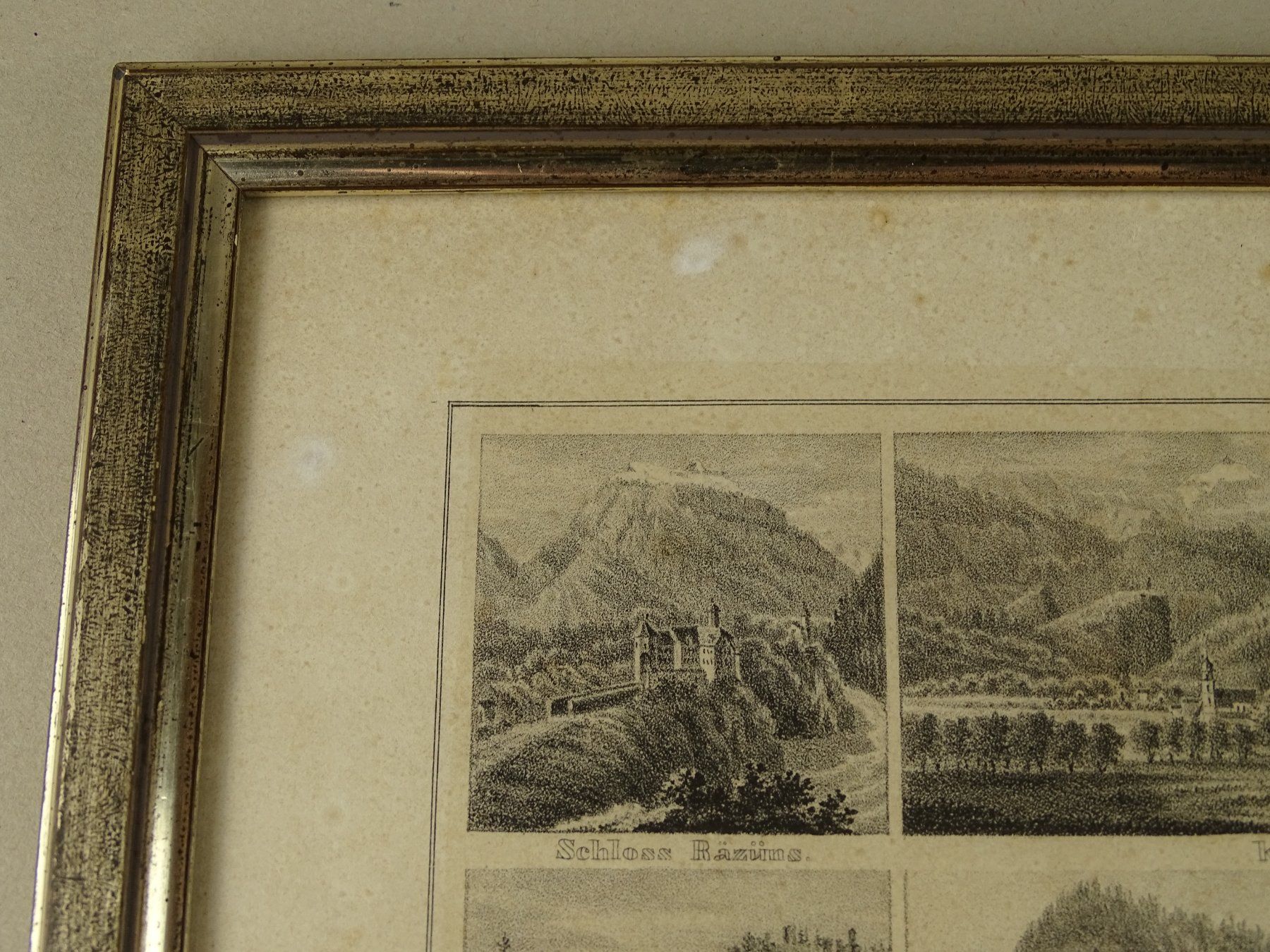 Incisioni: THUSIS, LITHOGRAPHIE UM 1840 – Usato da Grüningen venduto da Kartensammler 2