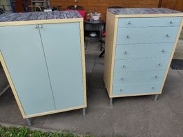 Schönes Mid-Century Sideboard + Kommode im Set. Top Zustand!