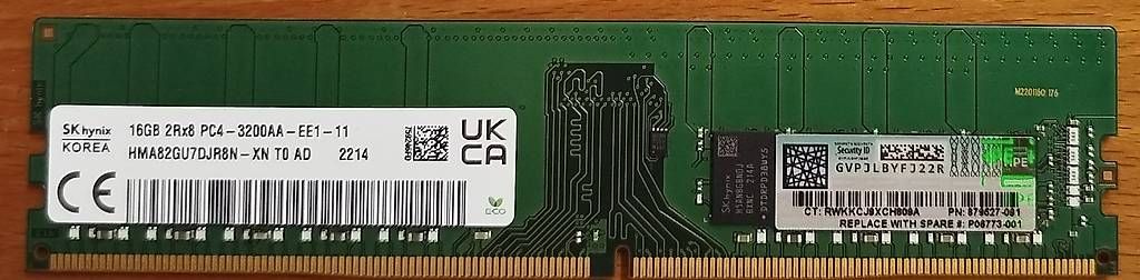 Memoria / RAM: Barrette 16 Go DDR4 ECC 3200 - HPE Microserver Gen10+ – Usato da Etoy venduto da Ctrl0