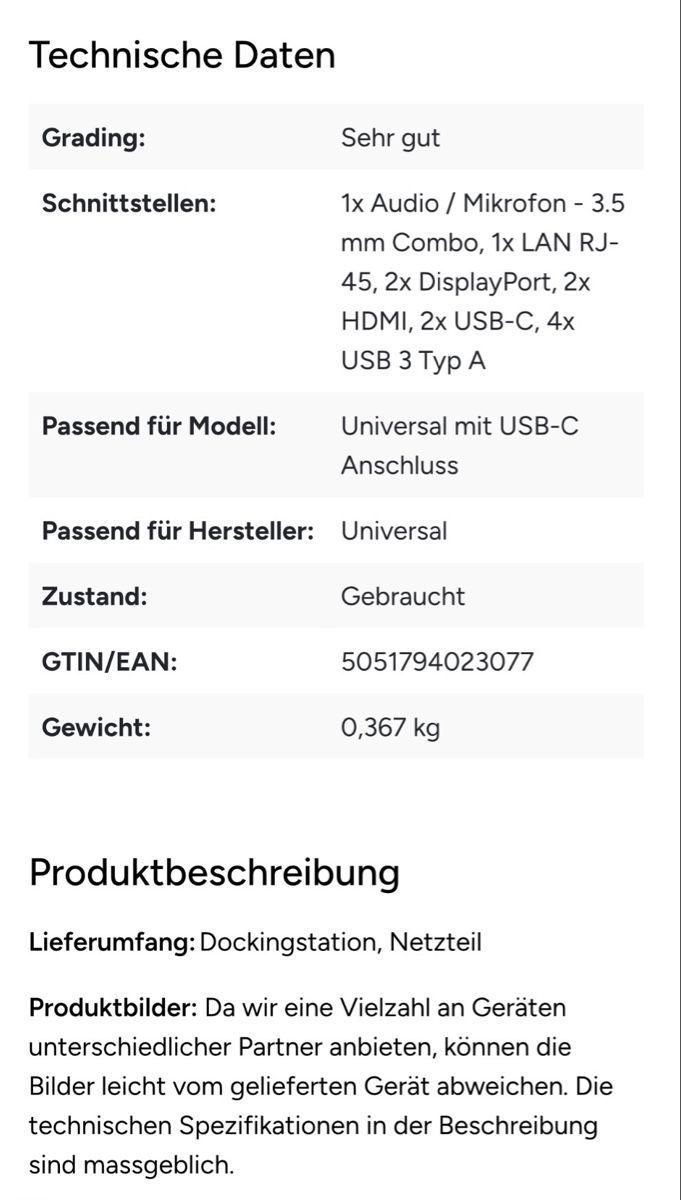 Targus Docking station: Dockingstation Targus Dual Video 4 K – Usato da Ostermundigen venduto da Lugda 2