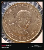 KENIA - KENYA - 1 SHILLING 1980 - IN MUENZKARTON - VORZUEG.