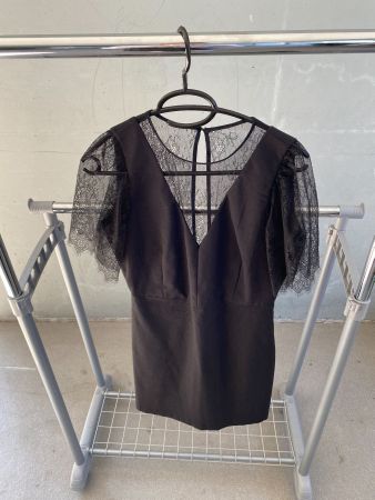 Kleid Ausgang Schwarz Spitze Grösse S
