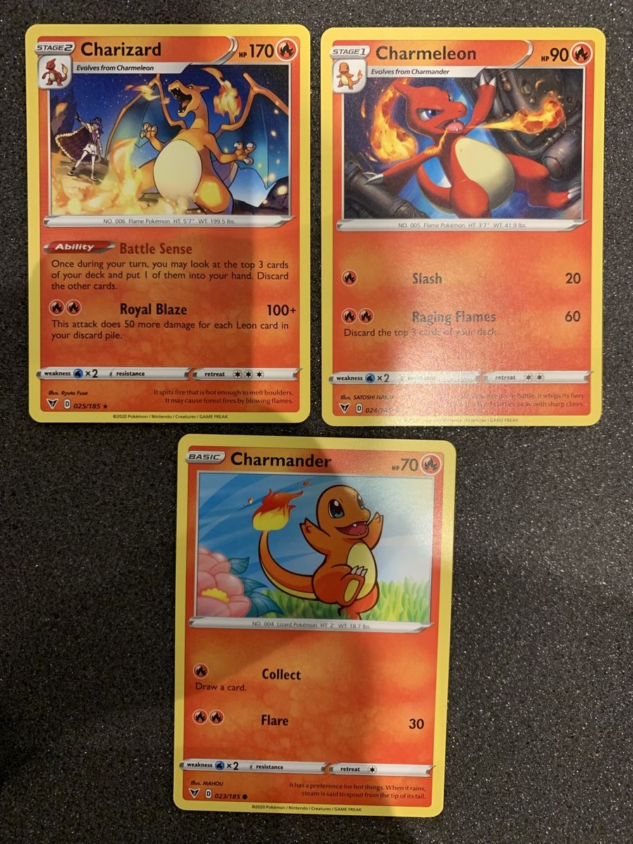 Pokémon Carte collezionabili: Ab 1.- Charizard Charmeleon Charmander set – Usato da Bironico venduto da ars_z6lb 1