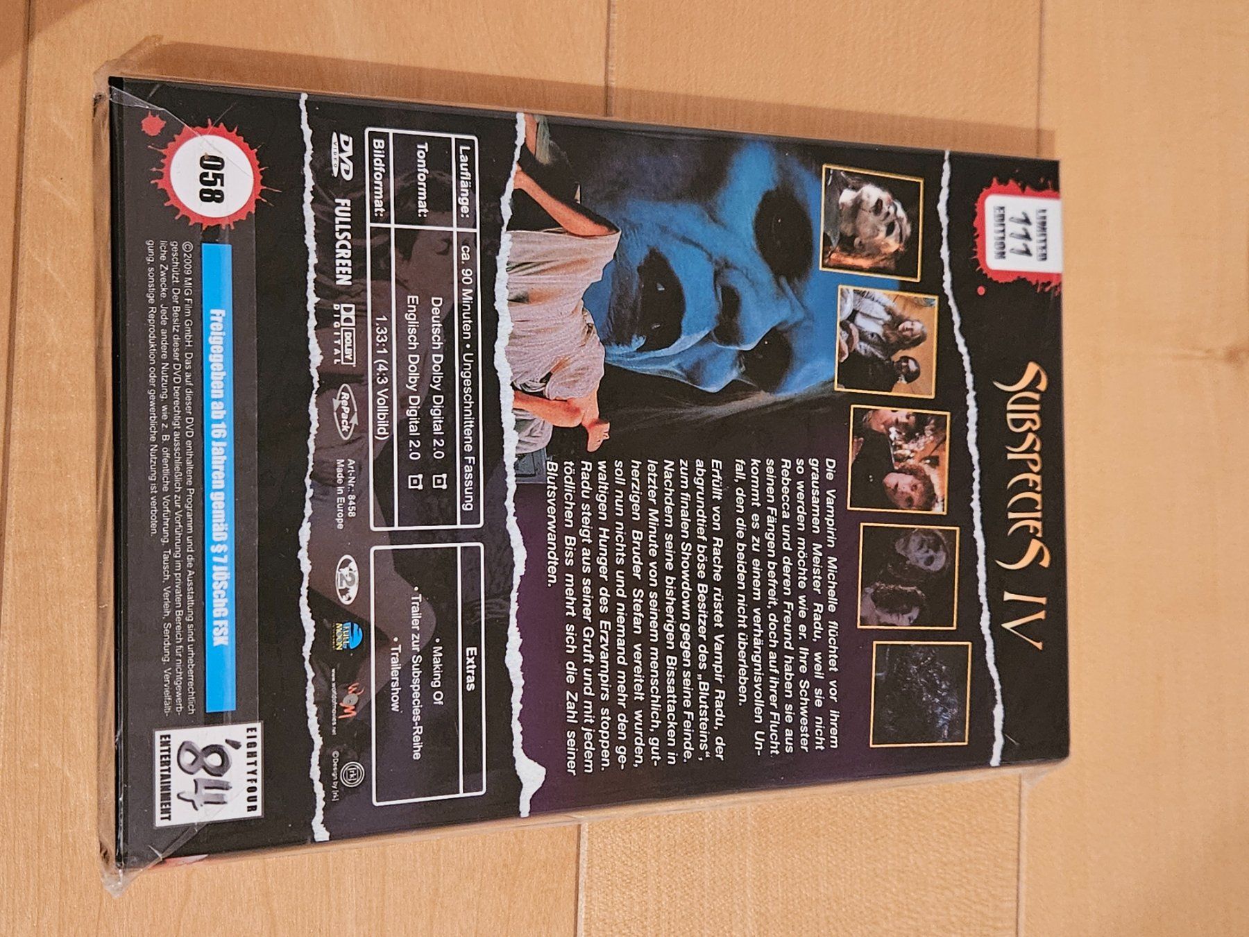 Tutti i DVDs: Subspecies 4 - Bloodstorm - Grosse Hartbox – Usato da Wildberg venduto da Reunionevents 1