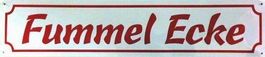 Blechchild-FUMMEL ECKE - 46 x 10 cm