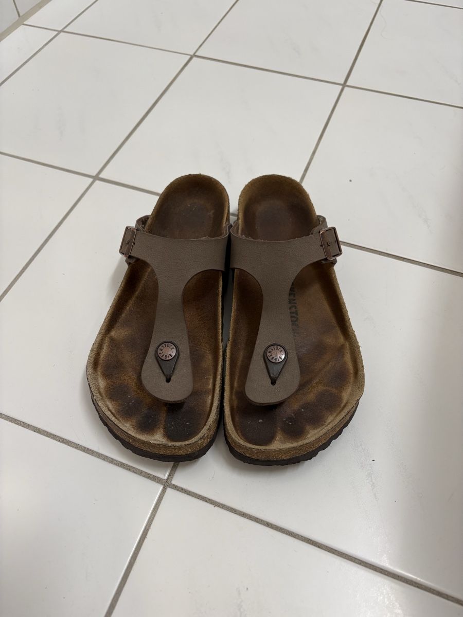 Birkenstock Scarpe da donna: Birkenstock Gizeh, Gr. 38, braun – Usato da Stans venduto da sil_k5f5 3