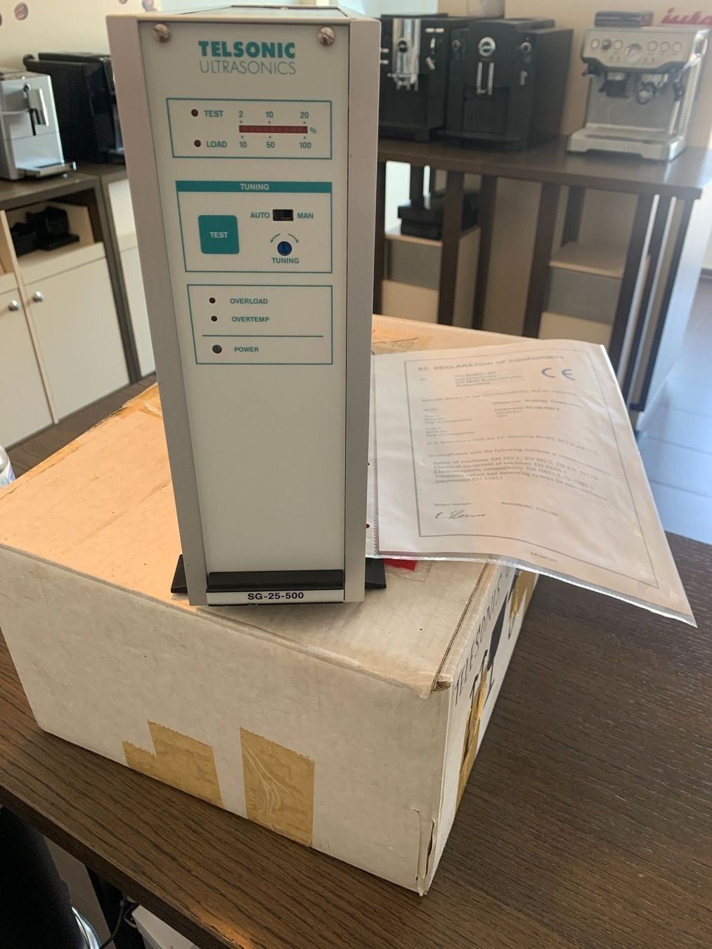 Zaugg Alle Maschinen: TELSONIC ULTRASONIC GENERATOR SG 25-500 – Neu und originalverpackt aus Root von EH.Kaffeemaschinen