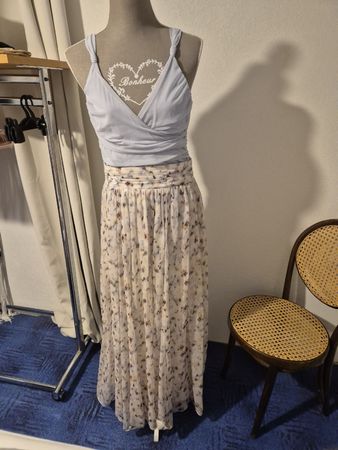 Maxirock H&M gemustert weiss bunt Grösse 40 Zustand neu