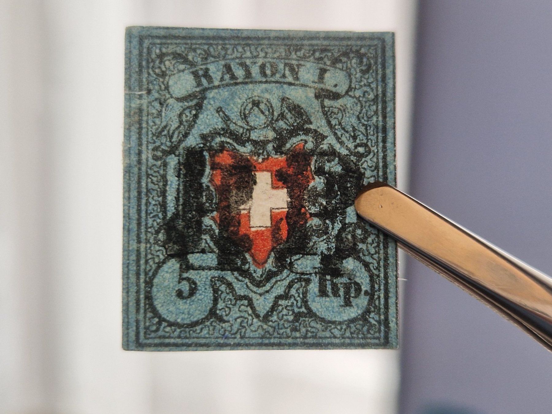 Alle Briefmarken: Rayon 15Ia Type 13, Attest, Plattenfehler, 1725.- + – Gebraucht aus Burgdorf von Glossy01 3