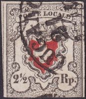 14I.a (Poste Locale) mit Zierkreisstempel LUGANO, R! +Attest