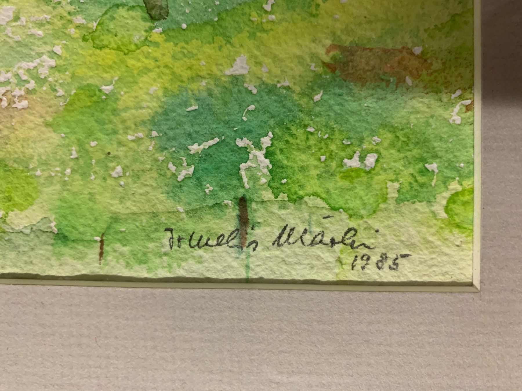Tableaux: Aquarell Gemälde,Signiert ? Datiert 1985 – D'occasion à Lanzenhäusern par vic63 2
