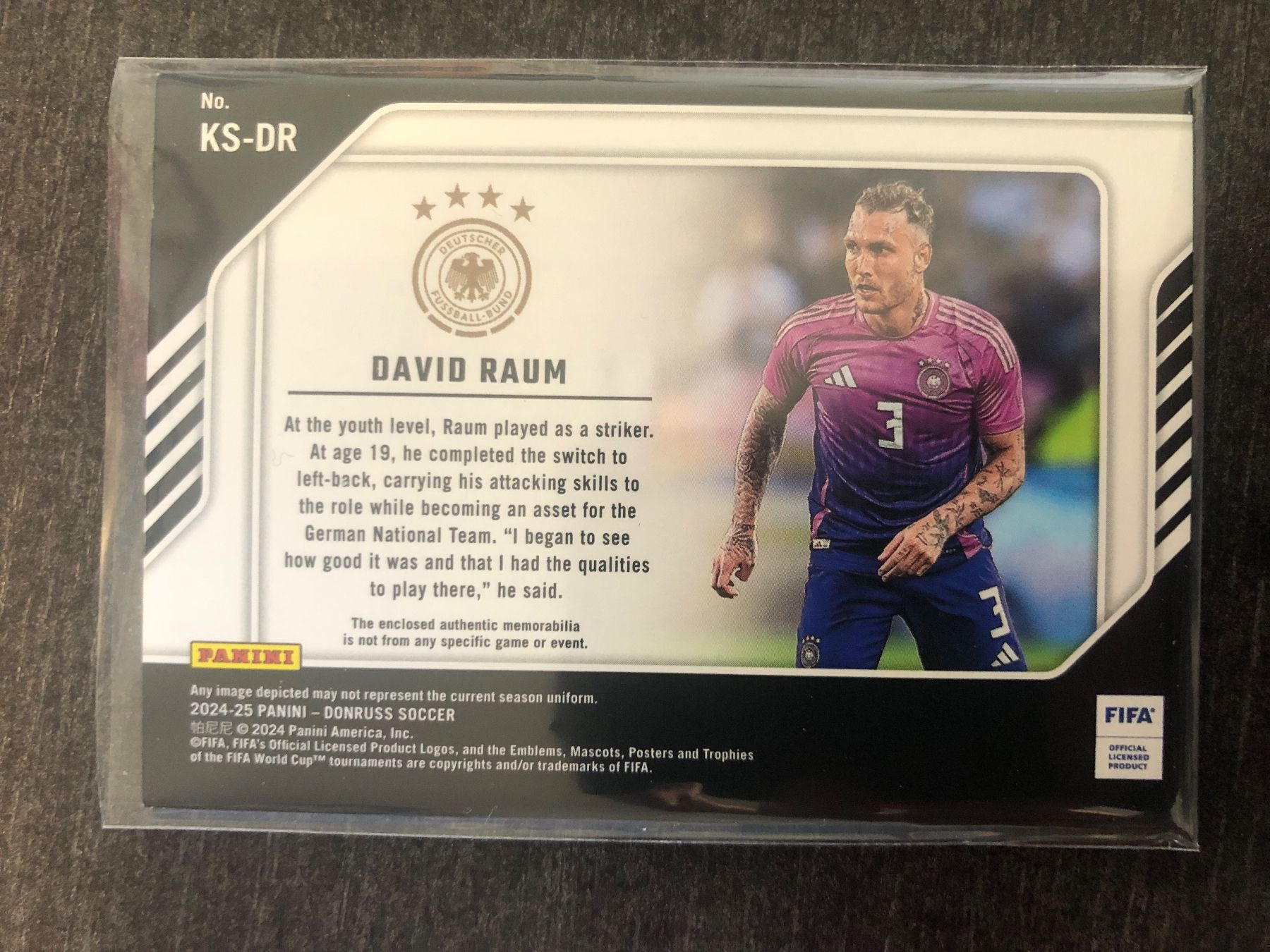 Topps Carte collezionabili: Panini Donruss David Raum patch – Usato da Wangenried venduto da Garagara 1