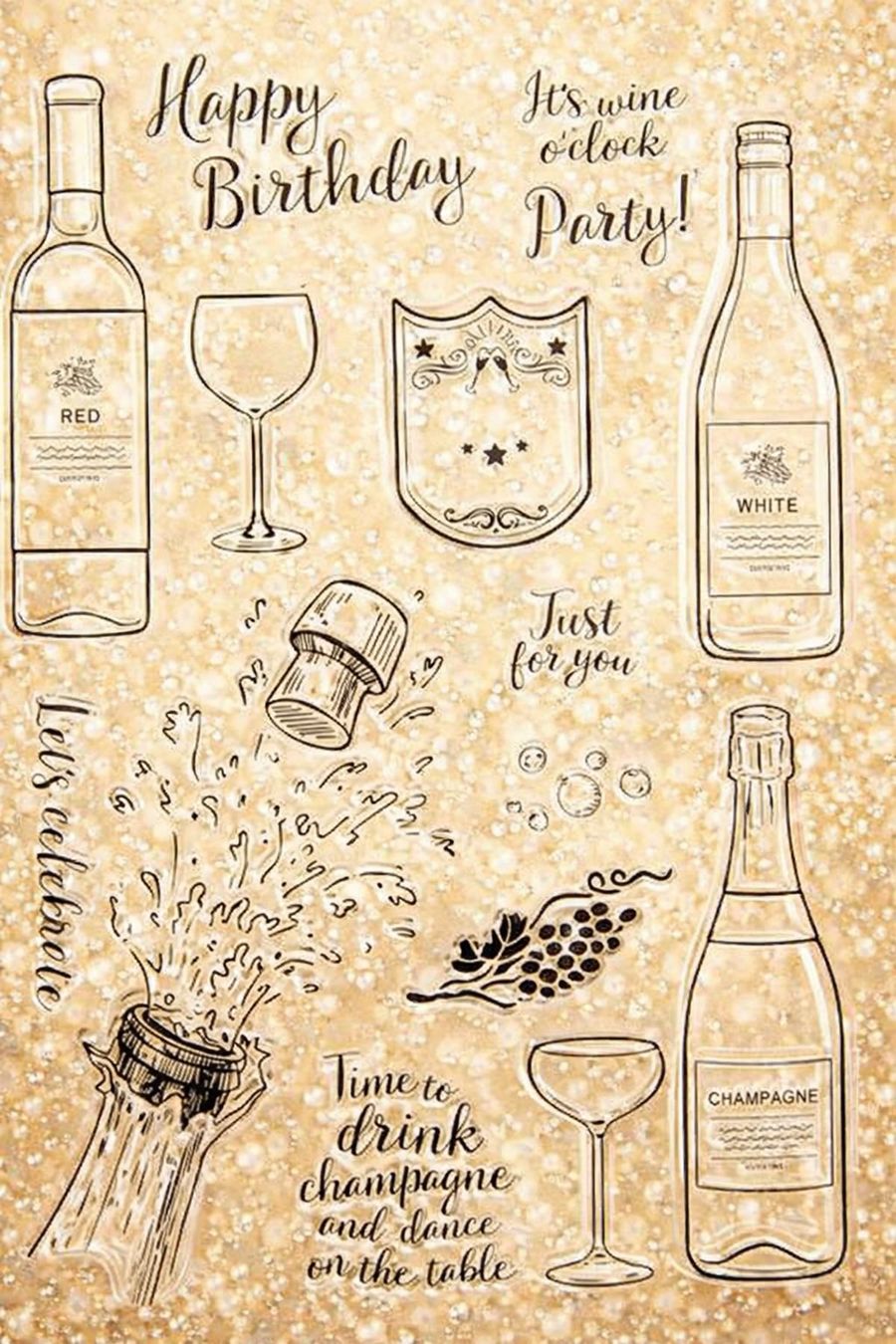 Timbri: Grosses Set Motivstempel  Champagner NEU – Nuovo e nell'imballaggio originale da Effretikon venduto da wenuss